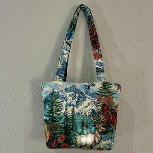 Handmade by Me and Upcycled Colorado Scenic Tapestry Shoulder Bag